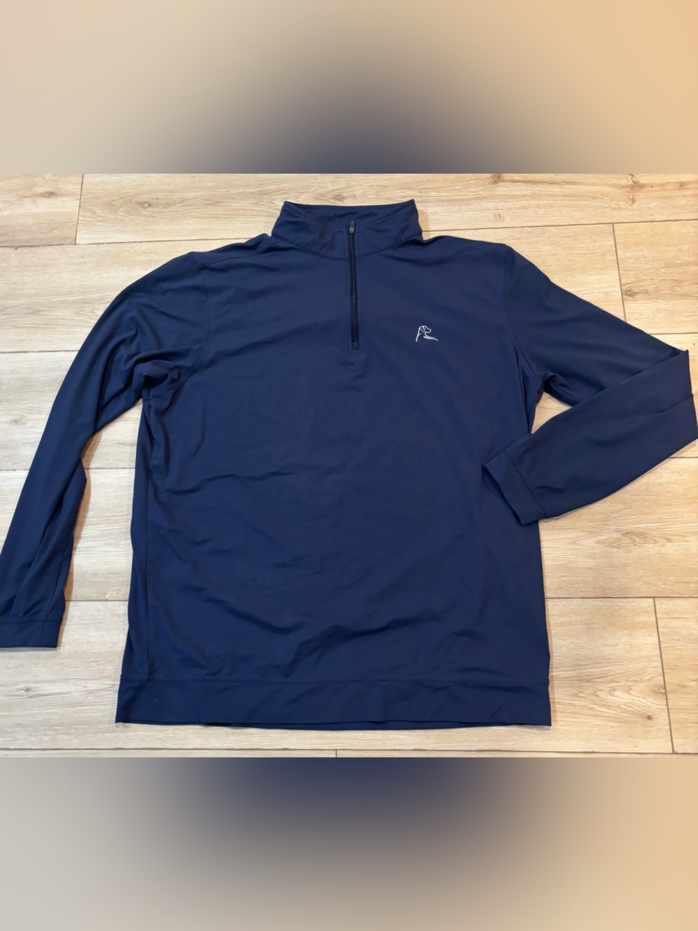 Large Men’s Navy Blue L Rhoback Performance Golf Quarter Zip Stretch Pullover